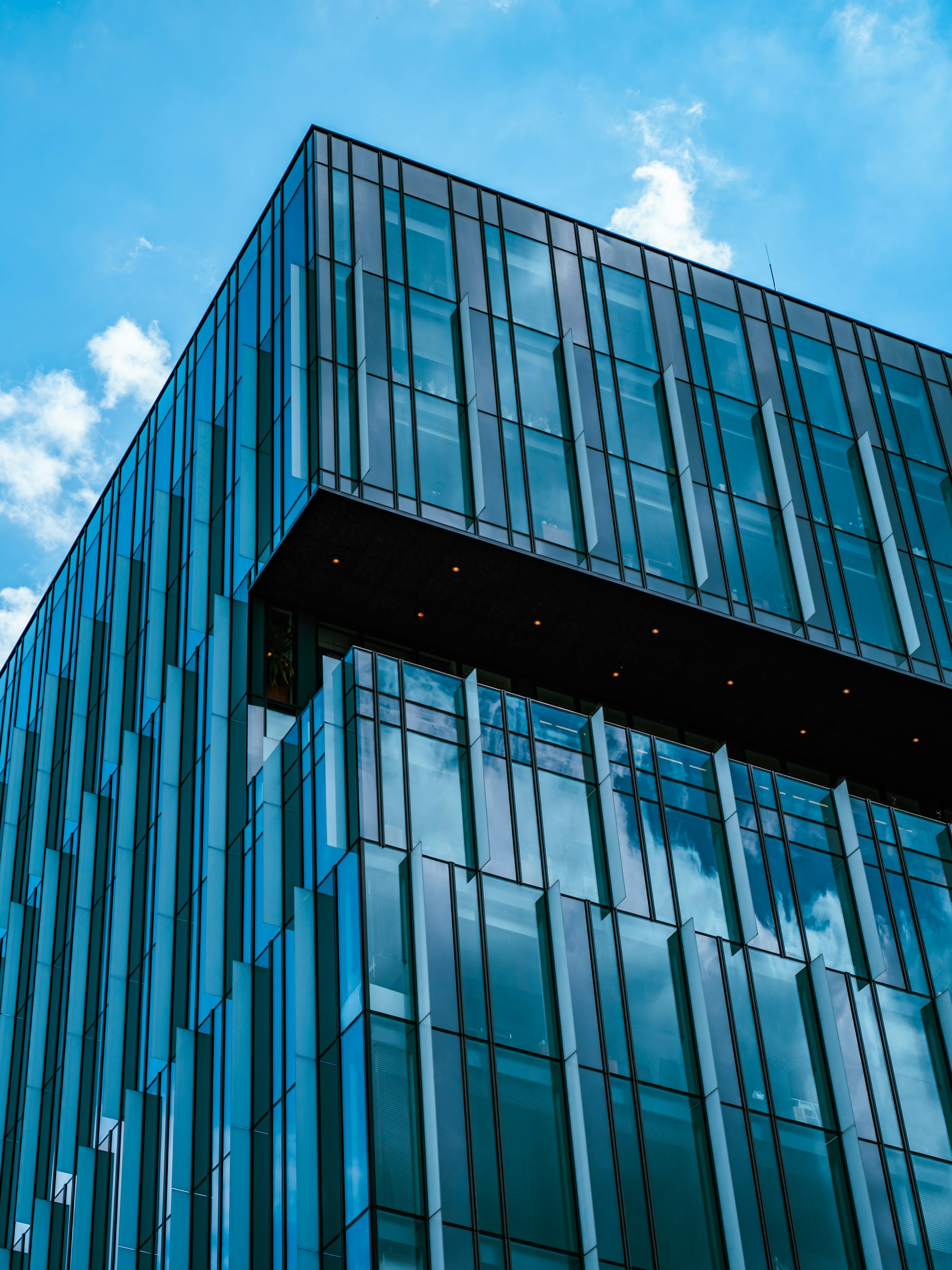 Modern glass commercial building
